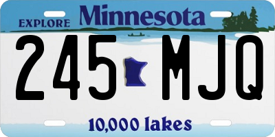 MN license plate 245MJQ