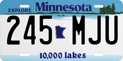 MN license plate 245MJU