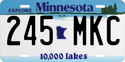 MN license plate 245MKC