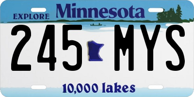 MN license plate 245MYS