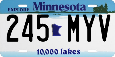 MN license plate 245MYV