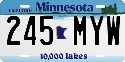MN license plate 245MYW