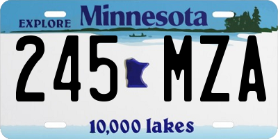 MN license plate 245MZA