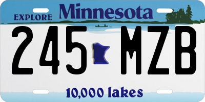 MN license plate 245MZB