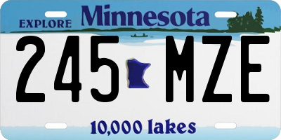 MN license plate 245MZE