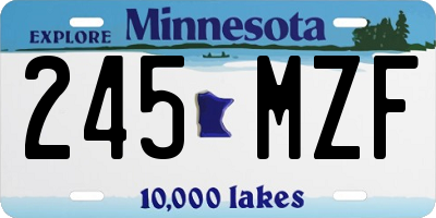 MN license plate 245MZF