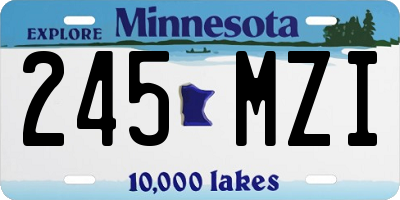 MN license plate 245MZI