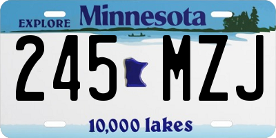 MN license plate 245MZJ