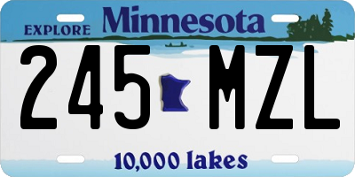 MN license plate 245MZL