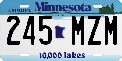 MN license plate 245MZM