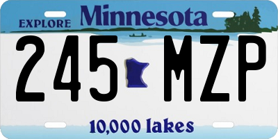 MN license plate 245MZP
