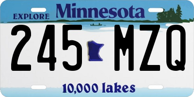 MN license plate 245MZQ