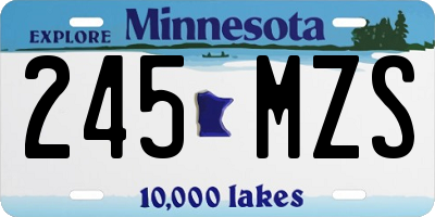 MN license plate 245MZS