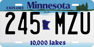 MN license plate 245MZU