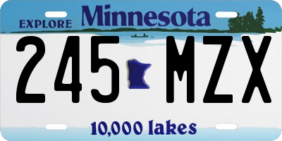 MN license plate 245MZX