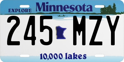 MN license plate 245MZY