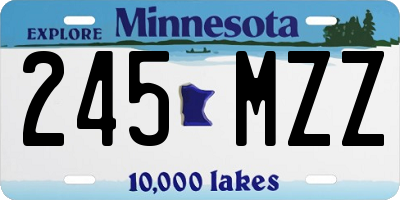 MN license plate 245MZZ