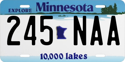 MN license plate 245NAA