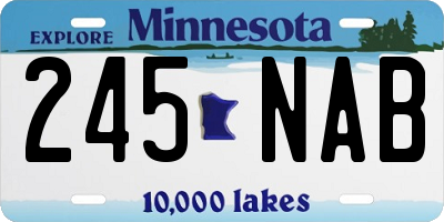 MN license plate 245NAB
