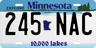 MN license plate 245NAC
