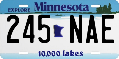 MN license plate 245NAE