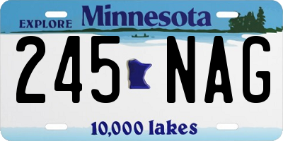 MN license plate 245NAG