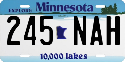 MN license plate 245NAH