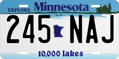 MN license plate 245NAJ