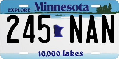 MN license plate 245NAN