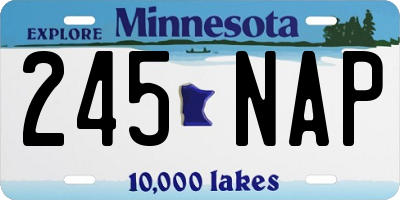 MN license plate 245NAP