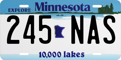 MN license plate 245NAS