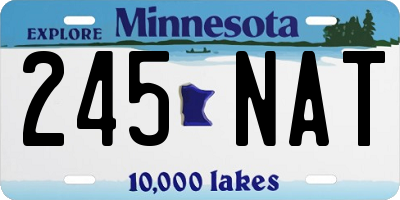 MN license plate 245NAT