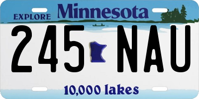MN license plate 245NAU