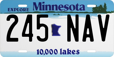 MN license plate 245NAV