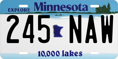 MN license plate 245NAW