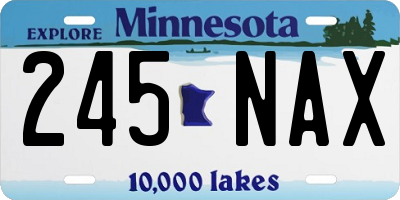 MN license plate 245NAX