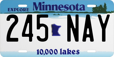 MN license plate 245NAY