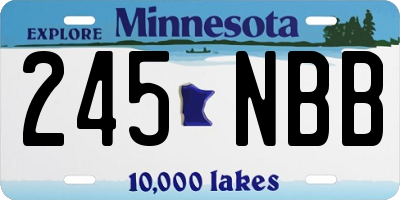 MN license plate 245NBB