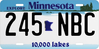 MN license plate 245NBC