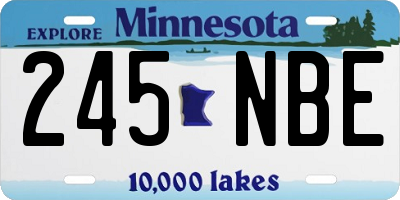 MN license plate 245NBE