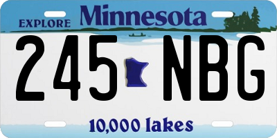 MN license plate 245NBG