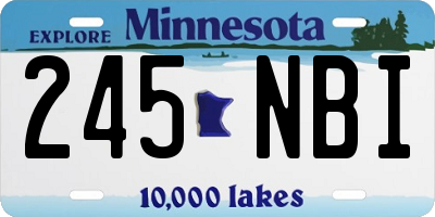 MN license plate 245NBI