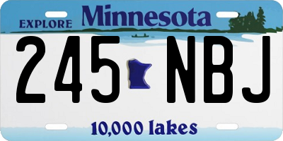 MN license plate 245NBJ