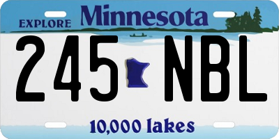 MN license plate 245NBL