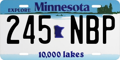 MN license plate 245NBP