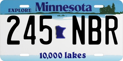 MN license plate 245NBR