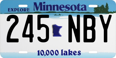 MN license plate 245NBY