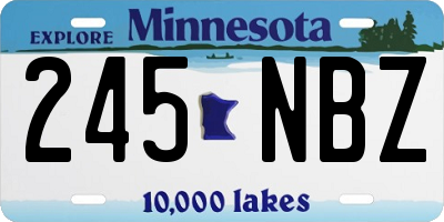 MN license plate 245NBZ