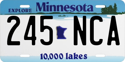 MN license plate 245NCA