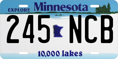 MN license plate 245NCB